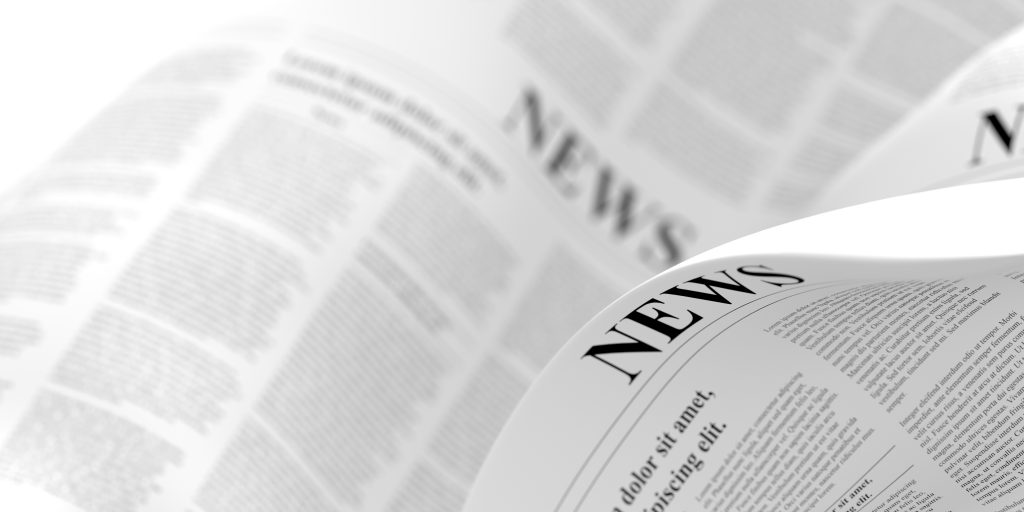 URBAN REGENERATION CONSULTING abstract newspaper in a fluid shape, 3d rendering